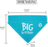 Pavilion Gift Company Big Brother Blue Paw Print Large Dog Slip on Collar Bandanna