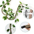 Coolrunner 8FT Reptile Vines and Flexible Leaves with Suction Cups Jungle Climber Habitat Decor for Lizards, Gecko