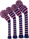 Scott Edward Knitted Golf Head Covers - 4PCS Handmade Set for Driver and Fairway Woods