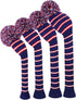 Scott Edward Knitted Golf Head Covers - 4PCS Handmade Set for Driver and Fairway Woods