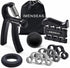 Grip Strength Trainer 7 Pack, Adjustable Finger Stretcher Resistance Bands, Hand Gripper Strength Ring & Stress Ball
