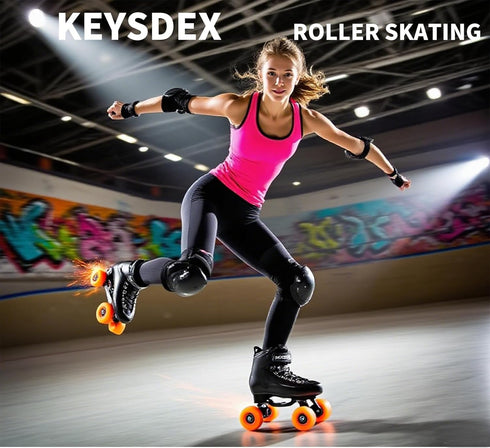 KEYSDEX 6 1 Set,Breathable Elbow Adult/Kids in Protective Gear Comfortable PP Shell EVA Cushion Knee Wrist Pads