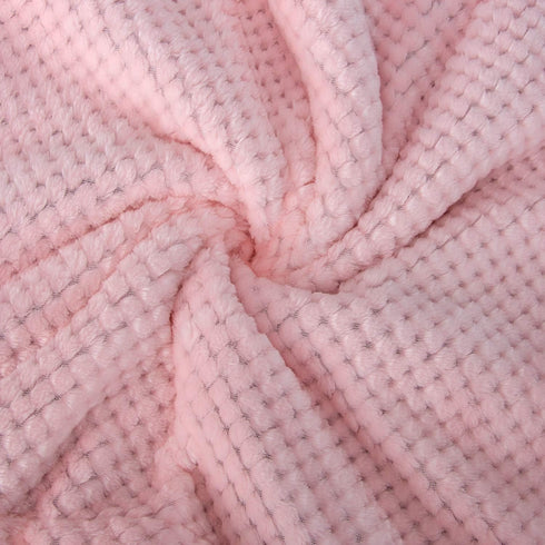 DG Plush Fleece Receiving Blanket for Dog, Cat, Pet - Soft & Warm, Travel & Outdoor, Baby Pink (24" x 32")