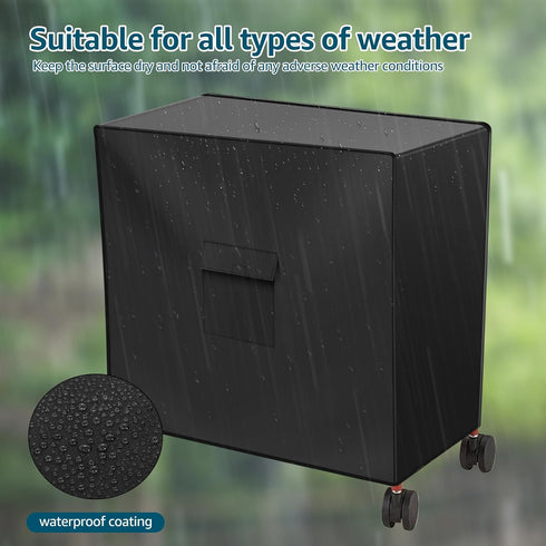 LAINIUTE 420D 80 37L 20W X36H Outdoor Dining Cart Cover, Oxford Cloth Waterproof Cover, Fits Most Outdoor Utility Cart