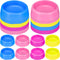 24 Pcs Puppy Dogs Birthday Party Supplies, Reusable Pet Plastic Bowls for Dog Cat Birthday, Blue, Rose, Red, Yellow,