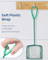 Pawfly Aquarium Fish Net with Braided Metal Handle, Square Net with Soft Fine Mesh for Cleaning Fish Tanks