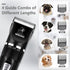 '-4 1Low Trimmer Trimmer Dog Clippers Grooming Kit Hair Clipper in Noise -Rechargeable-Cordless Quiet Paw Nail Grinder