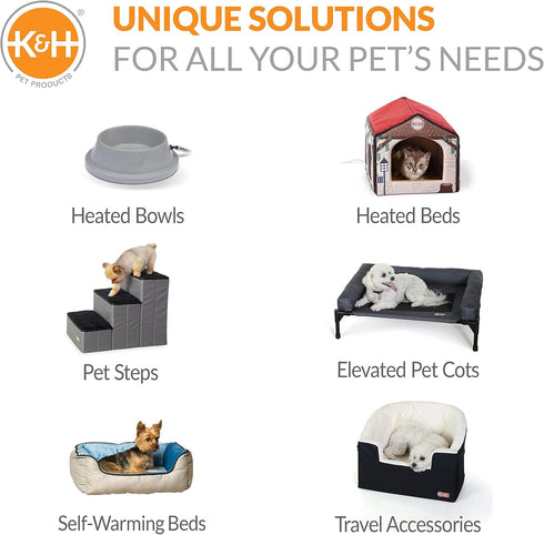 K&H Pet Products Rectangle Bucket Booster Pet Seat - Dog Booster Seat Car Seat for Dogs & Cats Collapsible Rectangle