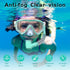 Kids Snorkel Set - Dry Top Snorkel Mask Snorkeling Gear for Boys Girls Youth, Anti-Fog 180° Panoramic View