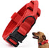 Tactical Dog Collar, Adjustable Military Nylon Collar with Control Handle and Quick-Release Metal Buckle for Dogs, Red M