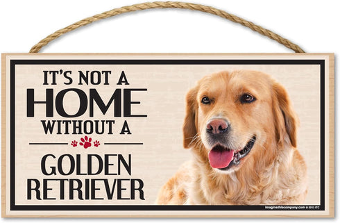 Imagine This Wood Sign for Golden Retriever Dog Breeds