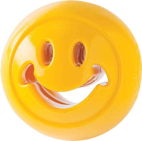 Outward Hound by Planet Dog Nooks Happiness Treat Dispensing Dog Toy - Small, Yellow, Smiley Face