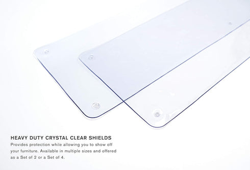 LAMINET Deluxe Cat Scratch Shields - Protect Your Furniture with Our Heavy Duty Flexible Plastic Shields - Set of 4 - 21" L x 5.5" W
