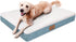 Orthopedic Dog Bed for Extra Large Dogs, Waterproof Plush Crate Bed with Removable Cover, 41 x 27 Inches, Blue