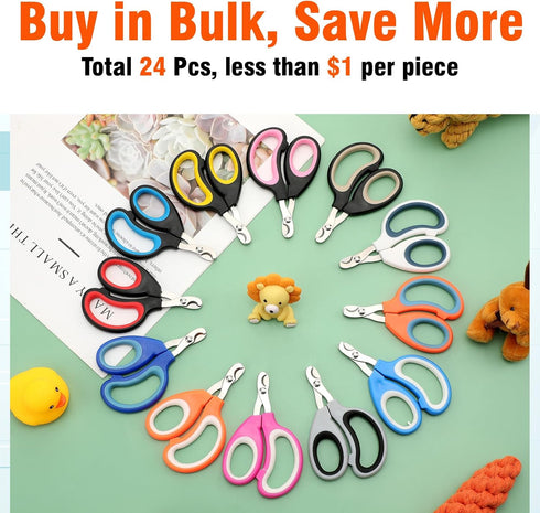 24 Trimmer Therwen Pcs Cat Nail Clipper Bulk Cat Nail Kitten Claw Clippers Pet Nails Cutter Claw Care for Cats Kittens