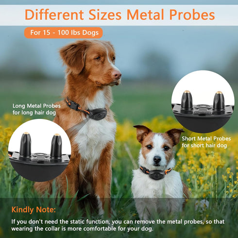 IPX7 Waterproof Dog Training Collar with Remote, 1300ft Range, 3 Training Modes Beep Static Vibration for Small Medium