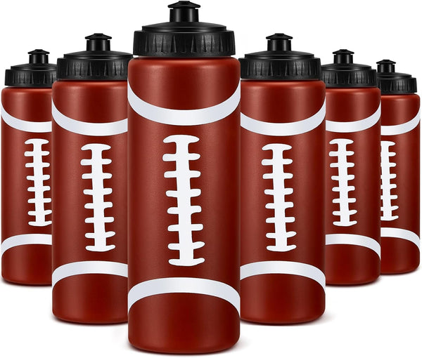 Yaomiao 12 Pcs Football Water Bottle for Boys, 20 oz Reusable BPA-Free Squeeze Water Bottles