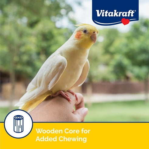 Vitakraft Crunch Sticks Golden Honey Flavor Bird Treat for Cockatiels (2 Sticks), 3.5 oz