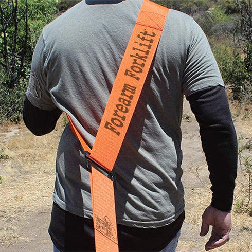 Forearm Forklift Premium Hunting Gear Deer Dragger - Easy to Use Sash Strap, High Visibility Blaze Orange, Lift, Drag,