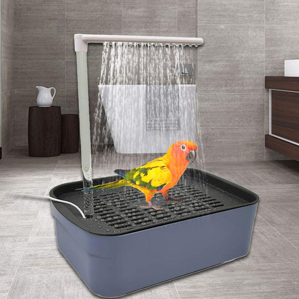KEIYANA Swimming Bathtubs Shower Bird Fountains Pool Toy Bath Shower Water Dispenser Parrots Grooming Accessory Pet