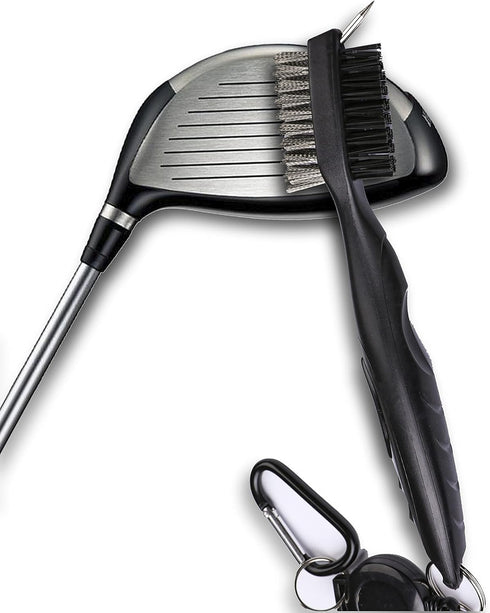 VIVIDLY 4-Piece Golf Towel Kit, Microfiber Waffle Pattern Tri-fold Golf Towel (16" x 24") with Golf Club Brush & Divot