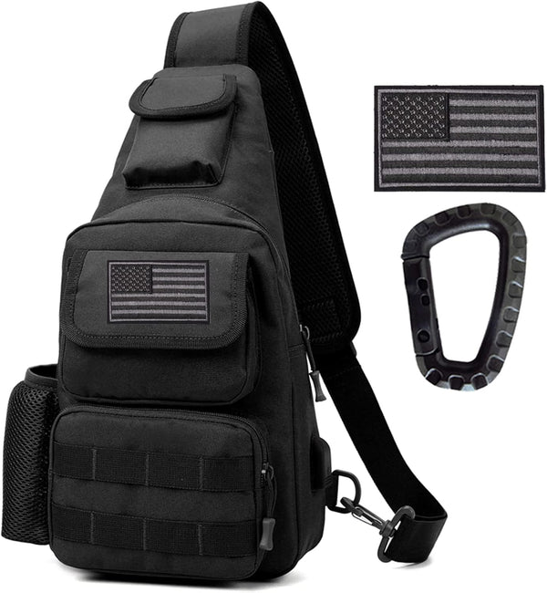 Novemkada Tactical Shoulder Bag - 1000D Molle Military Backpack Outdoor Daypack Chest Pack