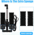 2 40Gal AQUANEAT Aquarium Electric Sponge Filter for Fish Tank, with Pump, with Extra Sponges, Middle up