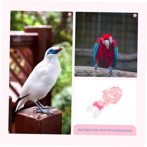 Reusable Parrot Flight Suit Bird Diaper Clothes Lightweight Breathable Soft Easy Wear for Pet Birds for Parties