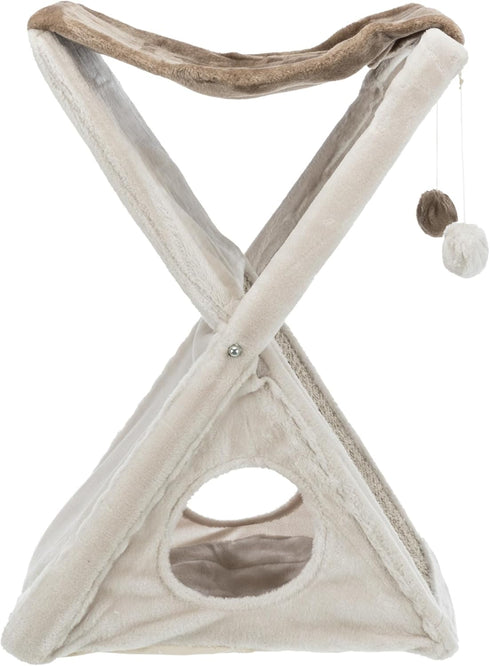 TRIXIE Miguel Fold and Store Cat Hammock, Indoor Cat Furniture with Dangling