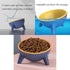 Tilted Cat Bowl 15° Slanted Non-Slip Raised Pet Food Bowl with Triangular Stand for Small Pets, 9.2 Ounces