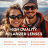 Sports Polarized Sunglasses for Men Women, UV400 Protection Wrap Around Goggles for Fishing Driving TR90