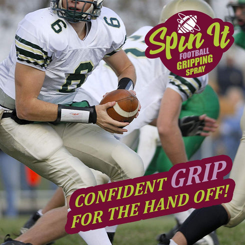 Spin iT Football Grip Spray - Firm Grip for Football Training Equipment, Increased Grip for Youth Football