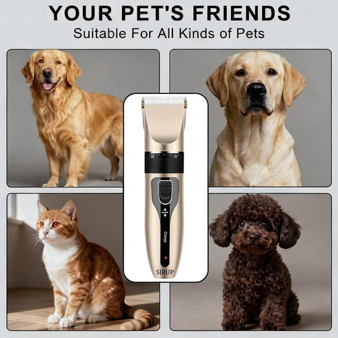 SIRUP Set 12 Set Rechargeable Dog Grooming Kit-Dog Clipper Kit, Pet Shaver Cordless Electric Quiet Hair Clipper