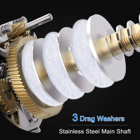 Sougayilang Baitcasting Reel, 7.0:1 Gear Ratio, Super Smooth Power Fishing Reel