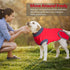 Red L Dog Recovery Suit, After Surgery Cone Alternative for Male & Female Dogs