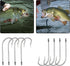 Saltwater Fishing Hooks Set, Stainless Steel O'Shaughnessy Forged Long Shank Hooks for Saltwater Freshwater