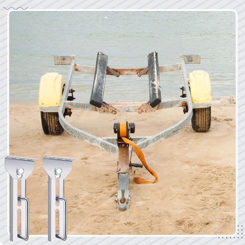 Pelopy 8" Top Bunk Bracket Kit for Boat Trailer, Swivel Bracket & Bolster Boards Sets with Hardware