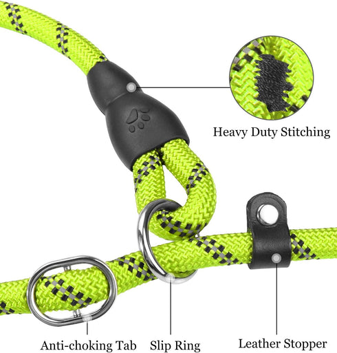 TagME 6 FT Slip Leads for Dogs, Heavy Duty Dog Leash with Padded Handle, No Pull Pet Training Leash for Large Dogs,