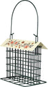 Wild Wings Decorative Metal Suet Cage Feeder for Outdoor Wild Bird Feeders, Black