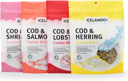 Icelandic+ Cod & Herring Combo Bites Dog Treat, 3.0-oz Bag
