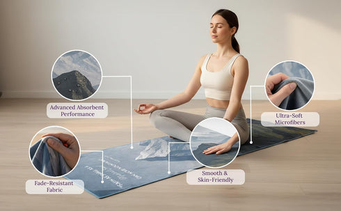 72" 26.5" Multipurpose Mat Towel x - Christian Faith-Based Fitness Towel with Non-Slip Silicone Grip, Quick Drying