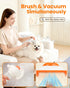 4-in-1 Vacuum Dog Brush for Shedding, Self-Cleaning Slicker & Undercoat Rake, Deshedding Grooming Tool, Anti-Static