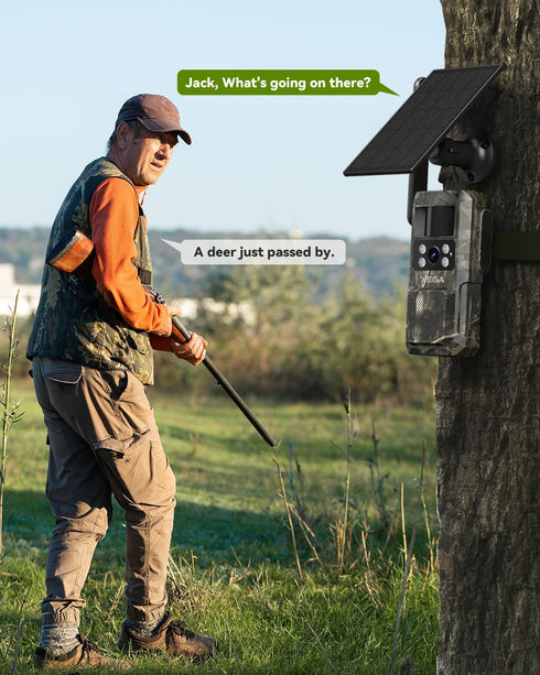 Xega 4G 7800mAh 950nm IP66 LTE Cellular Trail Camera with Livestreaming, No WiFi Game/Deer Cameras, Motion Activated