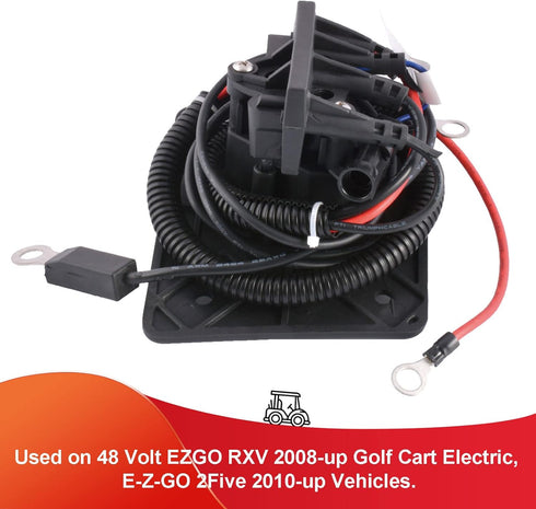 Roykaw Golf Cart Charger Receptacle with Harness for EZGO TXT RXV 48V Golf Cart Delta-Q Charger