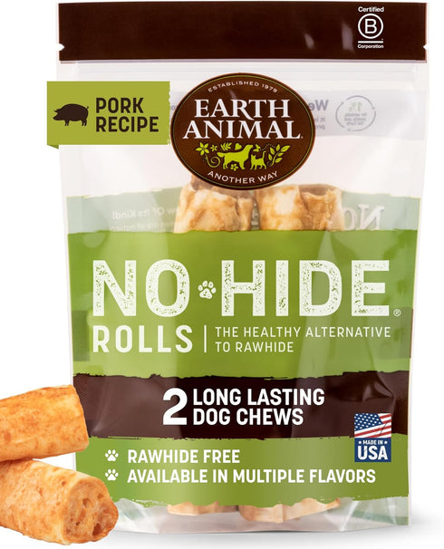 Earth Animal No Hide Chews - Long Lasting Rawhide Free Medium Dog