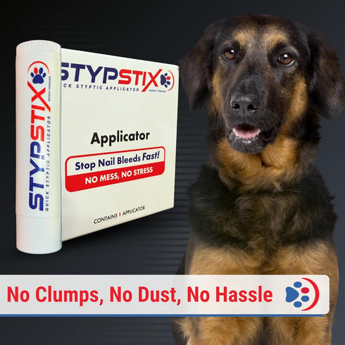 STYPSTIX Dog Nail Bleeding Stopper Applicator | Quick Styptic Tool | Stop Pet Bleeding, Easy Grooming | Safe Animal