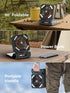 Smiling Shark Camping Fan with LED Lantern, 12000 mAh Solar Rechargeable Portable 90° Foldable Camp Fan
