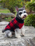 Red Dog Sweater, British Plaid Knitted Xmas Holiday Turtleneck for Large Dogs, X-Large (XL) 20" Back Length