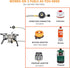 ONLYFIRE Portable Camping Gas Stove 6800W, Small Backpacking Stove with Piezo Ignition, Mini Camp Stove with Carry Bag