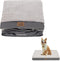 Washable Medium Dog Bed Covers, Soft Plush Replacement Waterproof Dog Bed Liner, Grey, 30x20x3 Inches, Cover Only